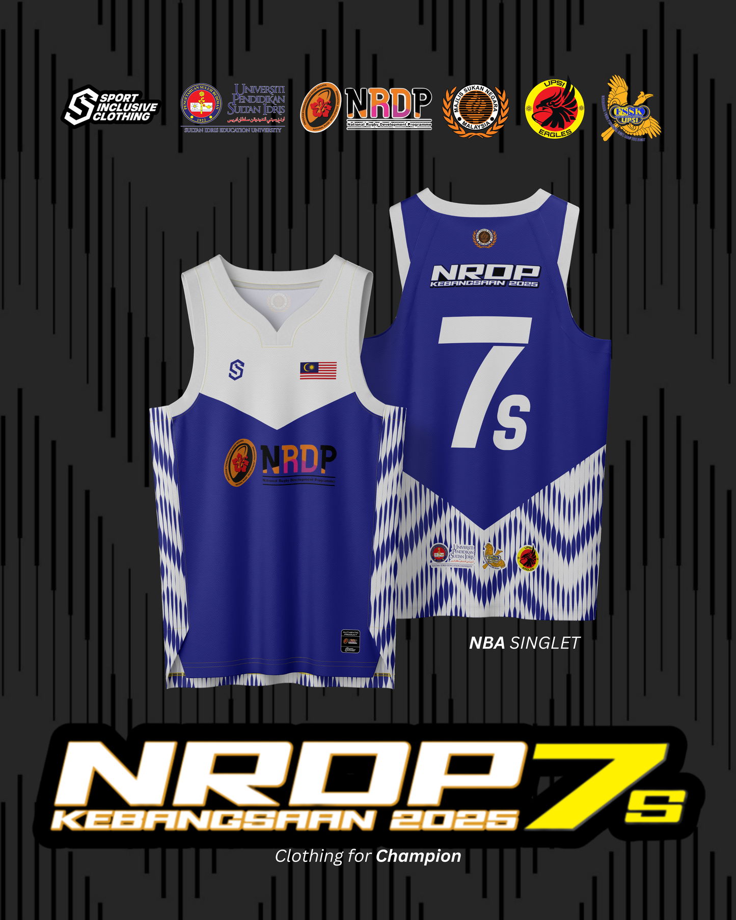 BLUE NRDP7S NBA SINGLET